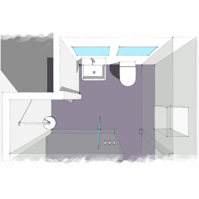 Liquid Design 3D design of EnSuite shower room produced in-house